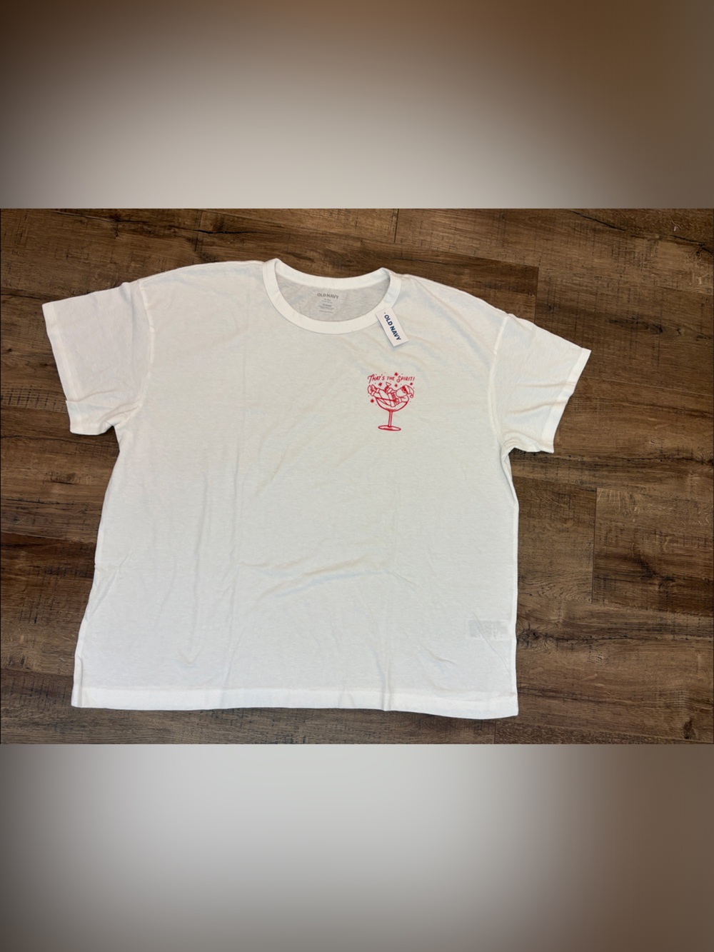 Old Navy Tee + Santa Martini Glass Graphic